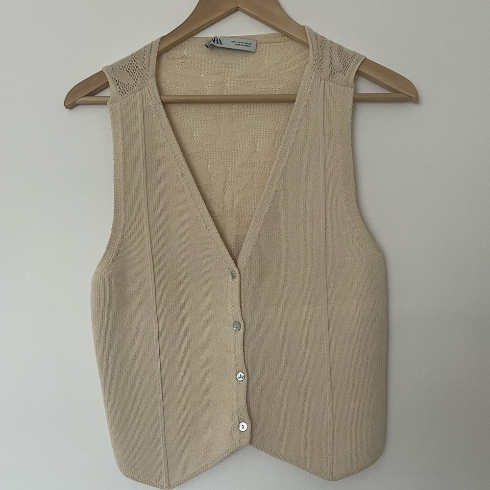 Zara Button Knit Vest